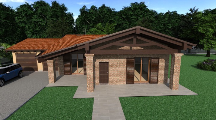 Lavori di nuova costruzione per la realizzazione di una villa unifamiliare nel comune di Zeccone (PV)